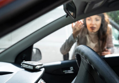 Key in car needing a key fob replacement in Sharon, WI