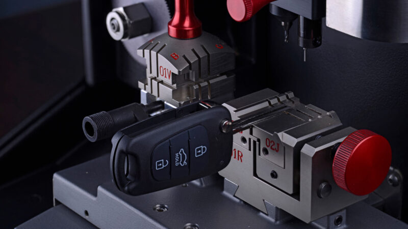 Key in machine for key fob replacement in Sharon, WI